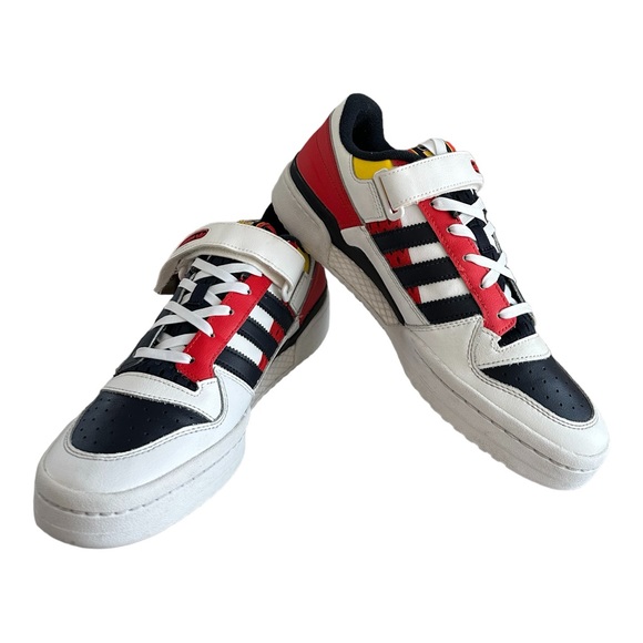 Adidas Forum Low Men's Shoes GZ9112 Cloud White/Legend Ink/Red Size 9.5 - Picture 5 of 9